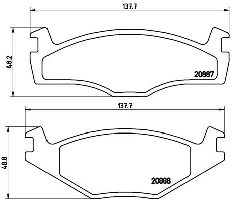 A.B.S. P 85 012 BREMBO Bremsbelagsatz, Scheibenbremse